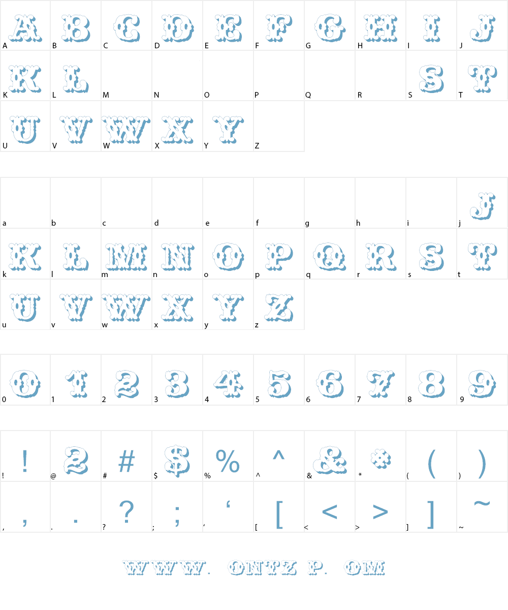 Wild West Font Character